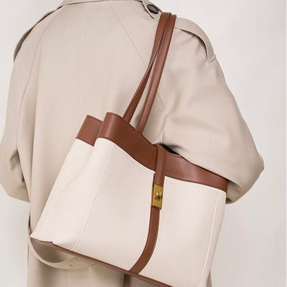 Women's Genuine Leather Dune & Saddle Tote Bag