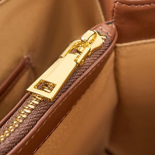 Women's Genuine Leather Dune & Saddle Tote Bag