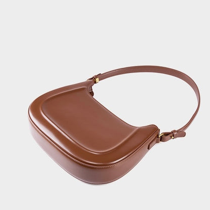 Vintage Genuine Leather Saddle Shoulder Crossbody Bag for Women