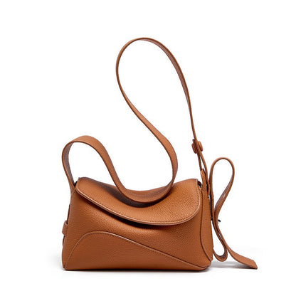 Women's Luxe Grained Leather Asymmetric Crossbody Bag