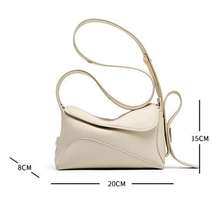 Women's Luxe Grained Leather Asymmetric Crossbody Bag