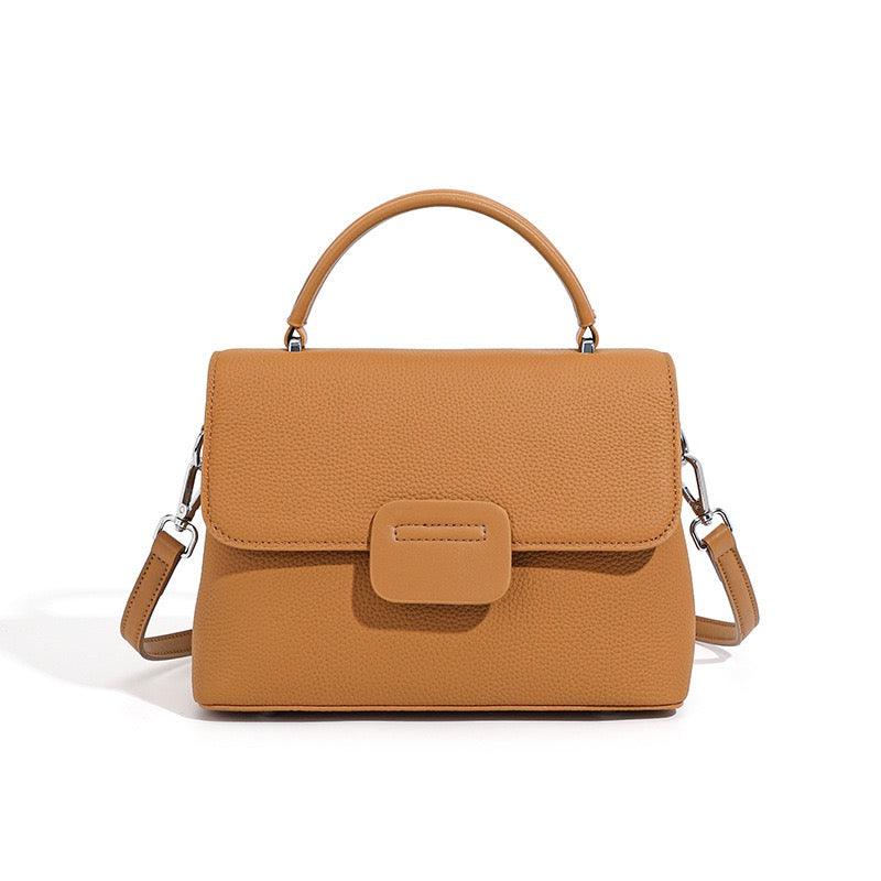 Minimalist Top-Grain Cowhide Handheld Envelope Crossbody Bag