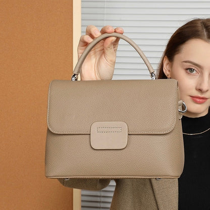 Minimalist Top-Grain Cowhide Handheld Envelope Crossbody Bag