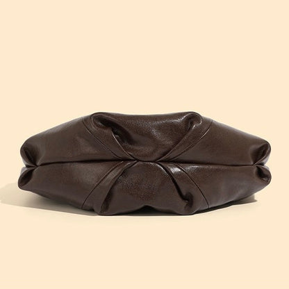 Women's Genuine Leather Half-Moon Dumpling Handbag