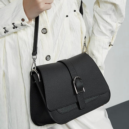 Commuter Minimalist Genuine Leather Saddle Bag