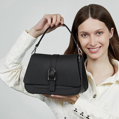 Commuter Minimalist Genuine Leather Saddle Bag