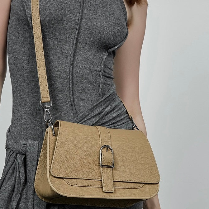 Commuter Minimalist Genuine Leather Saddle Bag