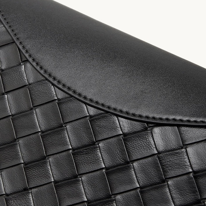 Women's Aura Genuine Leather Woven Handbag