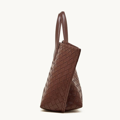 Women's Aura Genuine Leather Woven Handbag