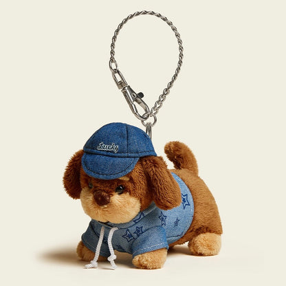 Denim Baby Pup Bag Charm