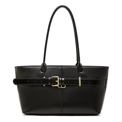 Women's Ethereal Ash Genuine Leather Belted Tote Bag