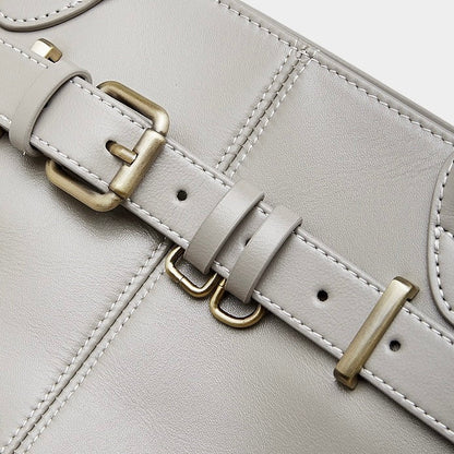 Women's Ethereal Ash Genuine Leather Belted Tote Bag