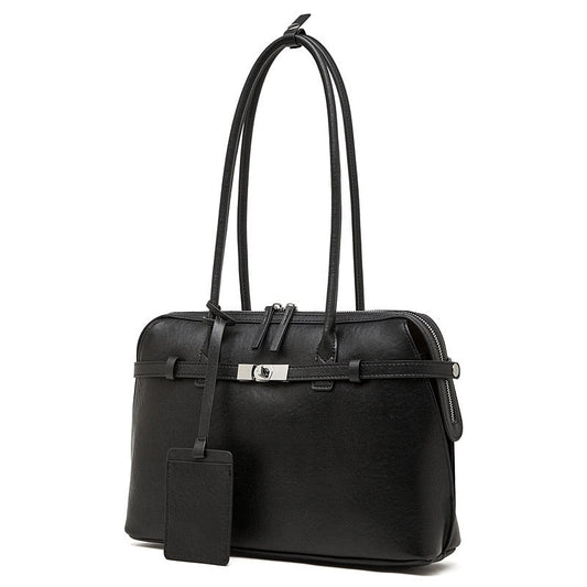 Women's Eclipse Genuine Leather Structured Tote Bag