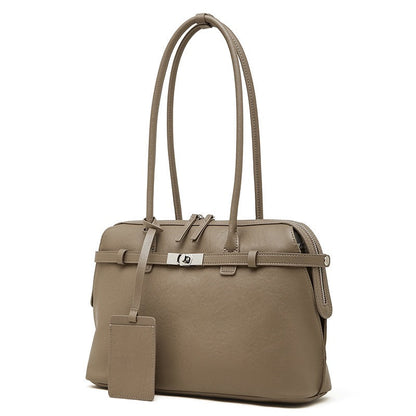 Women's Eclipse Genuine Leather Structured Tote Bag