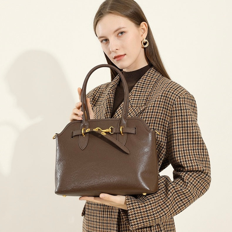 Women's Vintage Grain Leather Tote Bag