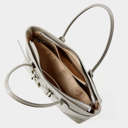 Women's Ethereal Ash Genuine Leather Belted Tote Bag