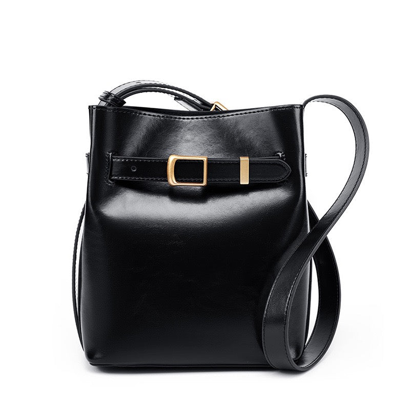 Women's Genuine Leather Vintage Shoulder Bucket Bag