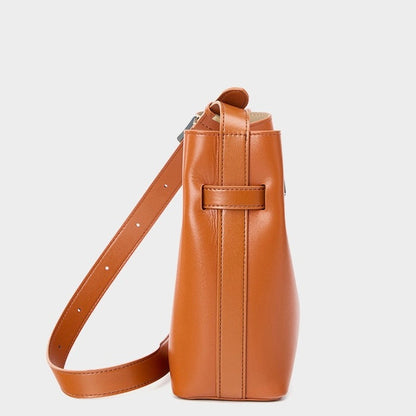 Women's Genuine Leather Vintage Shoulder Bucket Bag