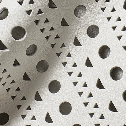 Genuine Leather Perforated Tote Bag with Detachable Pouch