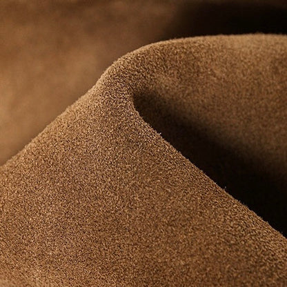 Brown Suede Leather Hobo Shoulder Dumpling Bag