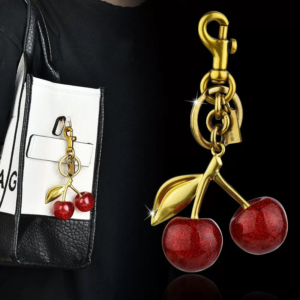 Velvet Cherry Bag Charm