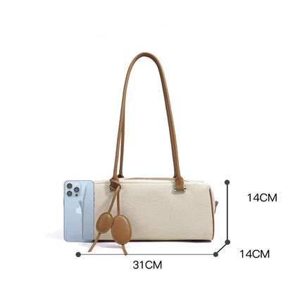 Women’s Genuine Leather Light Luxury Pendant Shoulder Handbag