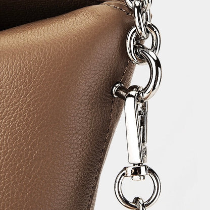 Genuine Leather Mini Bucket Phone Crossbody Handbag