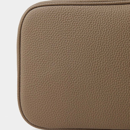 Genuine Leather Multi-Compartment Cosmetic Bag