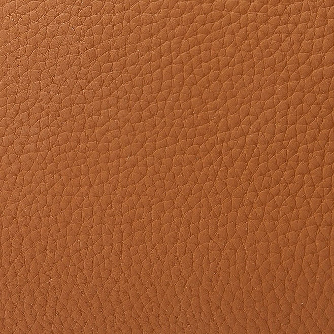 Textured Genuine Leather Top-Zip Vanity Clutch Bag