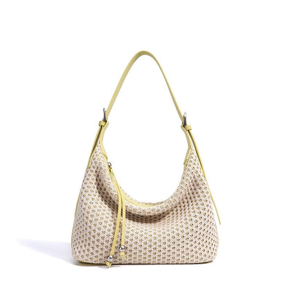 Braided Retro Straw Woven Versatile Large Capacity Dumpling Shoulder Bag