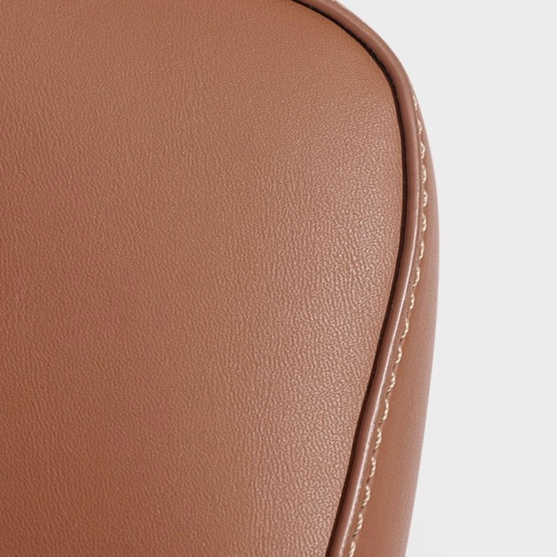 Women's Contour Stitch Genuine Leather Saddle Bag
