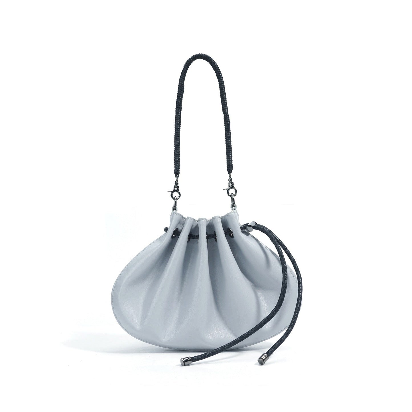 Women's Sheepskin Drawstring Small Handbag Crossbody Bag