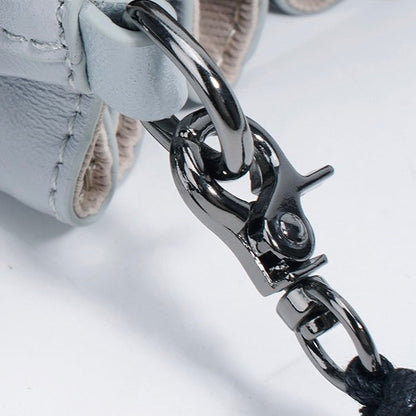 Women's Sheepskin Drawstring Small Handbag Crossbody Bag