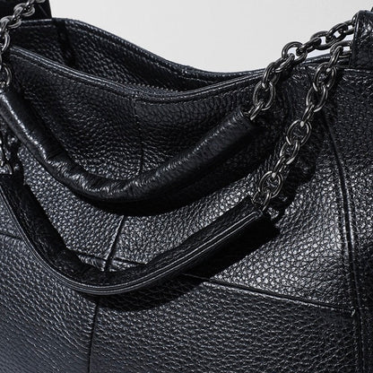 Luxury Chain Genuine Leather Handheld & Single-Shoulder Tote