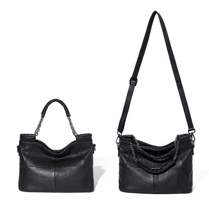 Luxury Chain Genuine Leather Handheld & Single-Shoulder Tote