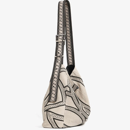 Pony Totem Print Slouchy Large Capacity Lightweight Shoulder Bag