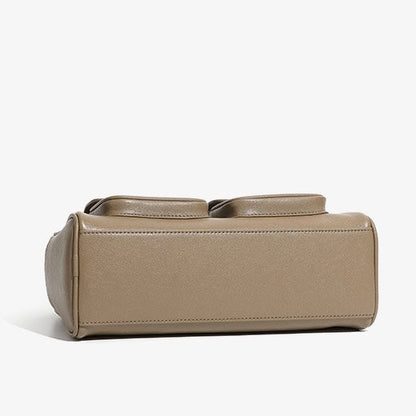 Vintage Women's Genuine Leather Bowling Bag Shoulder Bag