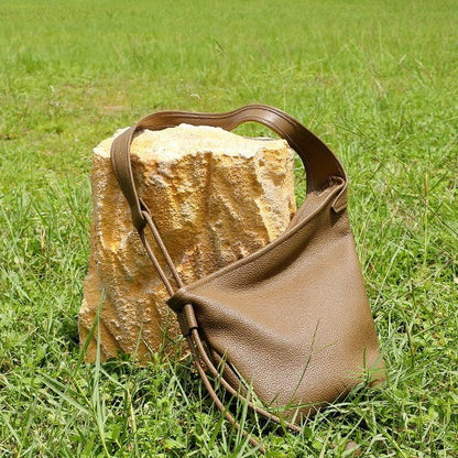 Minimalist Asymmetric Design Slouchy Horn Shaped Shoulder Crossbody Bag