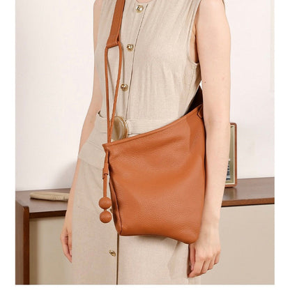 Minimalist Asymmetric Design Slouchy Horn Shaped Shoulder Crossbody Bag