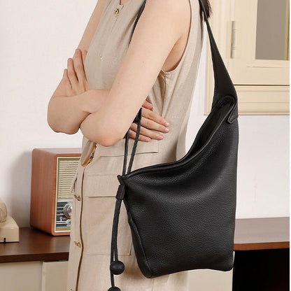 Minimalist Asymmetric Design Slouchy Horn Shaped Shoulder Crossbody Bag