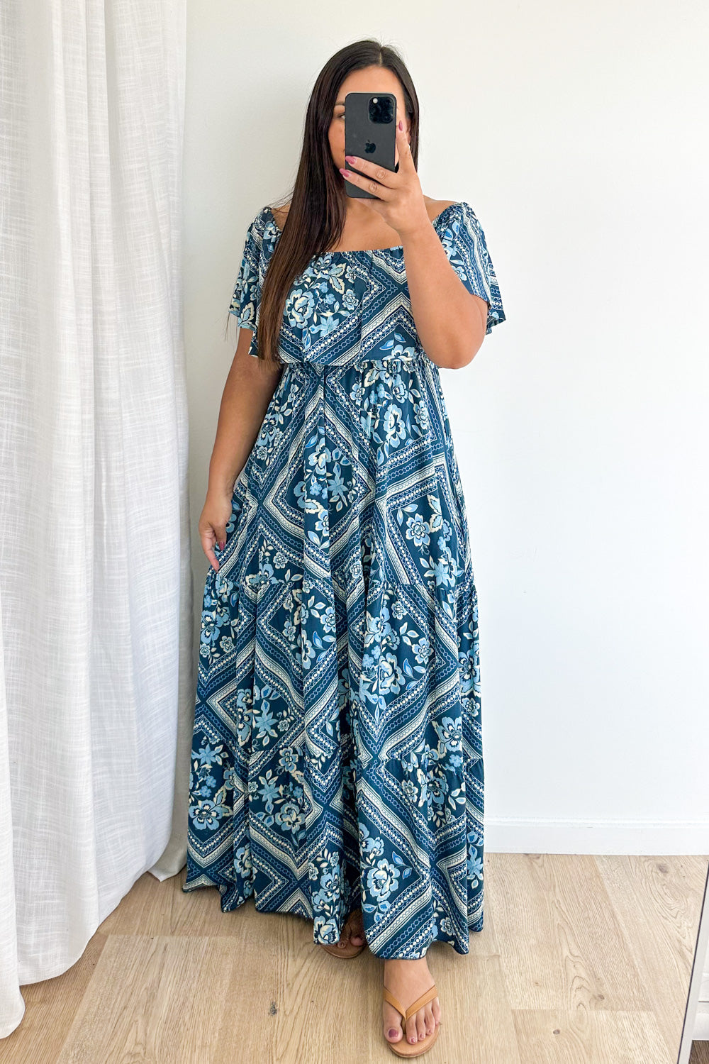 Laurella Maxi Dress - Blue Tile