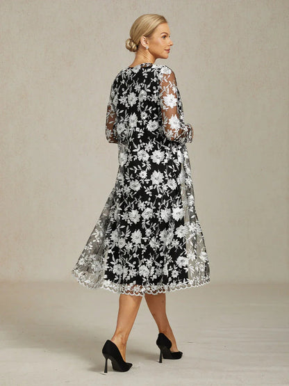 Long Floral Embroidered Lace Jacket