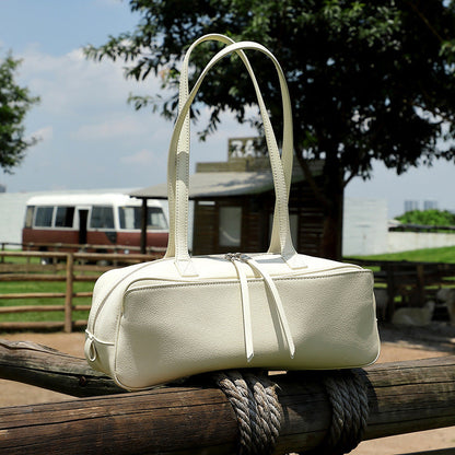 Women's Genuine Pebbled Leather Shoulder Handbag