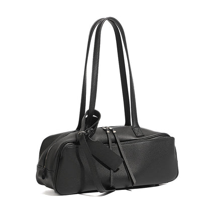 Women's Genuine Pebbled Leather Shoulder Handbag