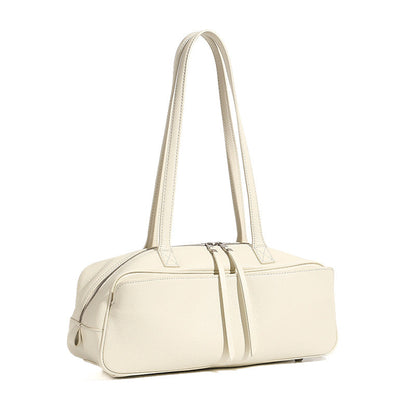 Women's Genuine Pebbled Leather Shoulder Handbag