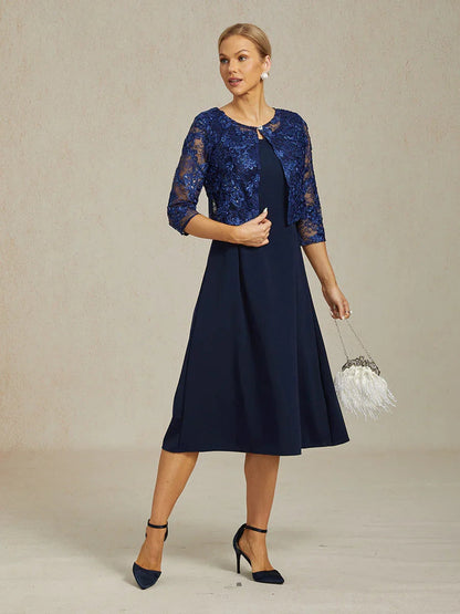 Rosette Lace Jacket with Sequin Embellishment