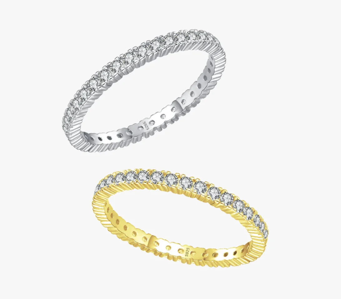 Shining Minimalist Eternity Ring - LEESTIA