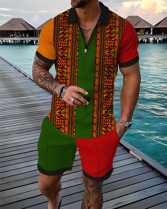 Sub Sahara Polo Shirt And Shorts Co-Ord