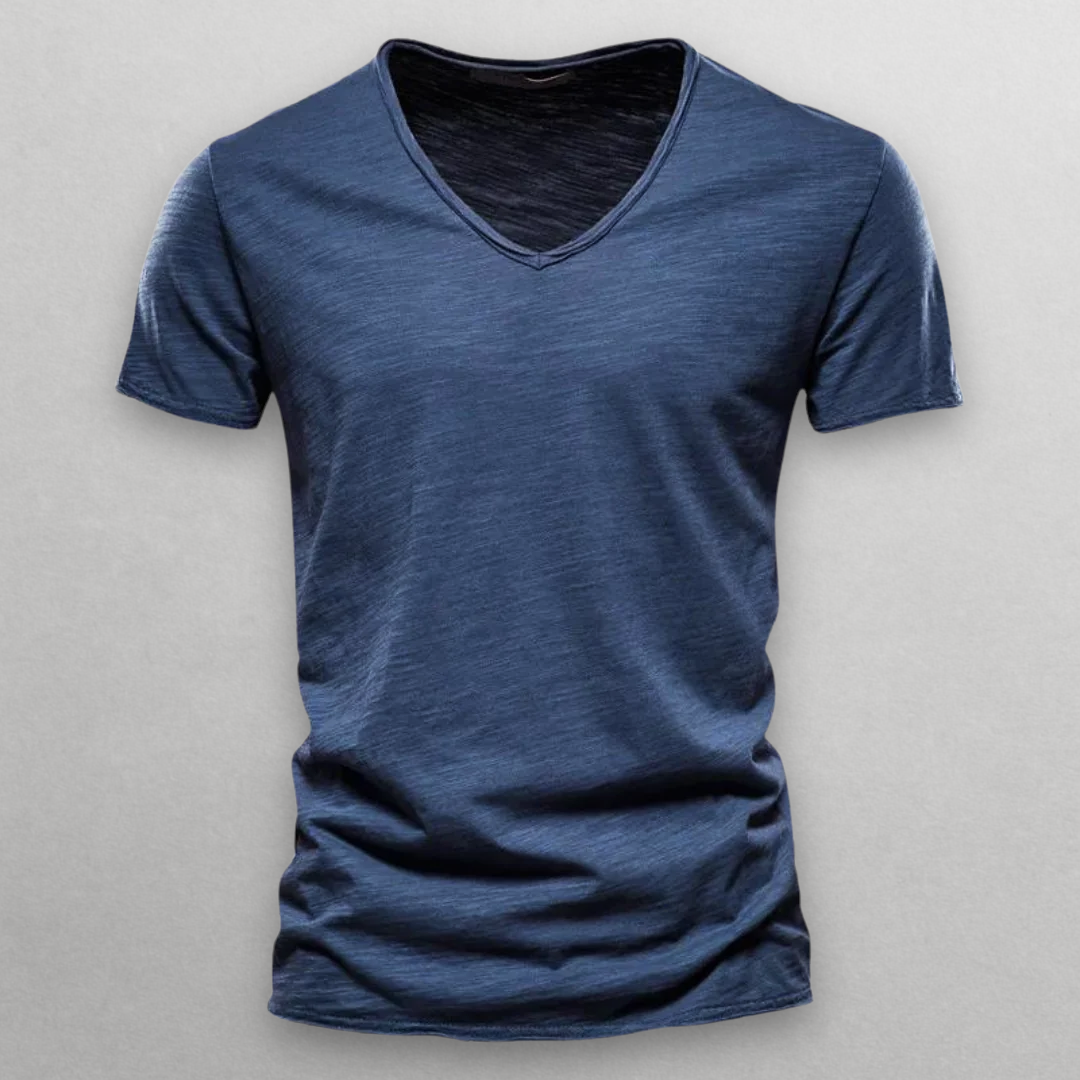 Shinari V-neck Cotton T-Shirt