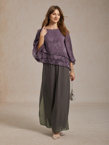 Chiffon Floral Layered Blouse